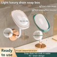 thumbnail image 1 of Soap Box Creative Shape Angle Adjustable Stable Base Drainage Design High Durability Shell-Style Soap Dish Organizer Tray Decoration Bathroom Supplies, 1 of 8