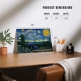thumbnail image 4 of The Pocono Mountains, Starry Night, Bear and Cub (12x18 Aluminum Art, Indoor Outdoor Metal Sign Decor), 4 of 5