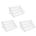 thumbnail image 1 of 3X 4Tier Clear Acrylic CD Holder Cascading CD Storage Rack,DVD/CD Display Rack & Vinyl Record Storage Stand, 1 of 7