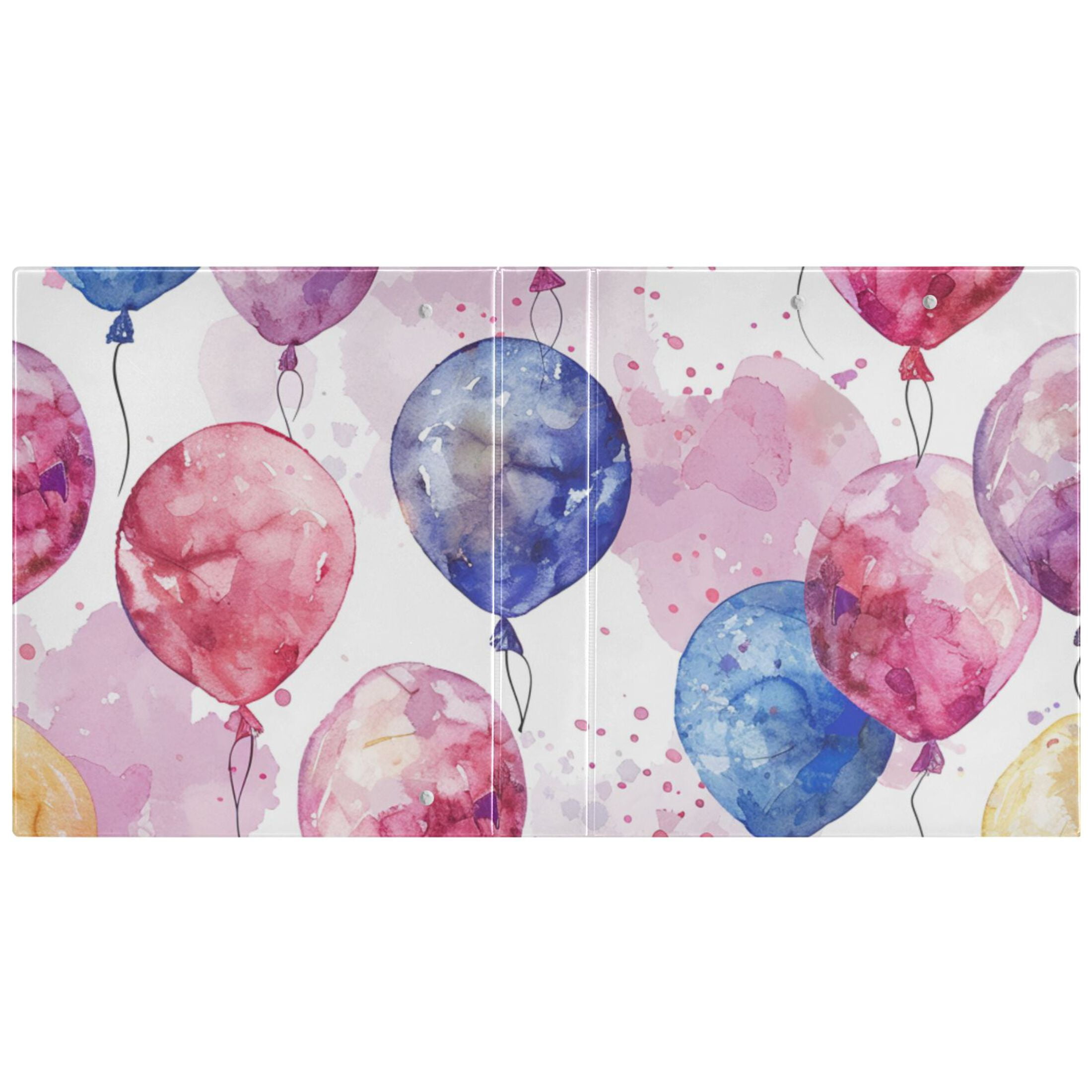 Many Balloons 3 Ring Binders 1.5 inch Hardcover File Folders with Interior Pockets A4 Size Organizer for School Office Hospital