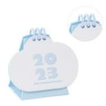 thumbnail image 2 of 2023 Mini Desk Calendar Standing Flip Coil Binding Desktop Calendar Cute Monthly Schedule Planner for Home Bedroom Cloud Blue, 2 of 8