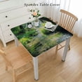 thumbnail image 2 of HAOXIT Tablecloth, Stream Cascade in Tropical Among Trees Serene , Dining Room Kitchen Rectangular Table Cover 60''x60'', 2 of 7