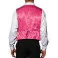 thumbnail image 3 of INSPIRE CHIC Shiny Sequin Vest for Men's V-Neck Party Sleeveless Suit Waistcoat L Rose Red, 3 of 5