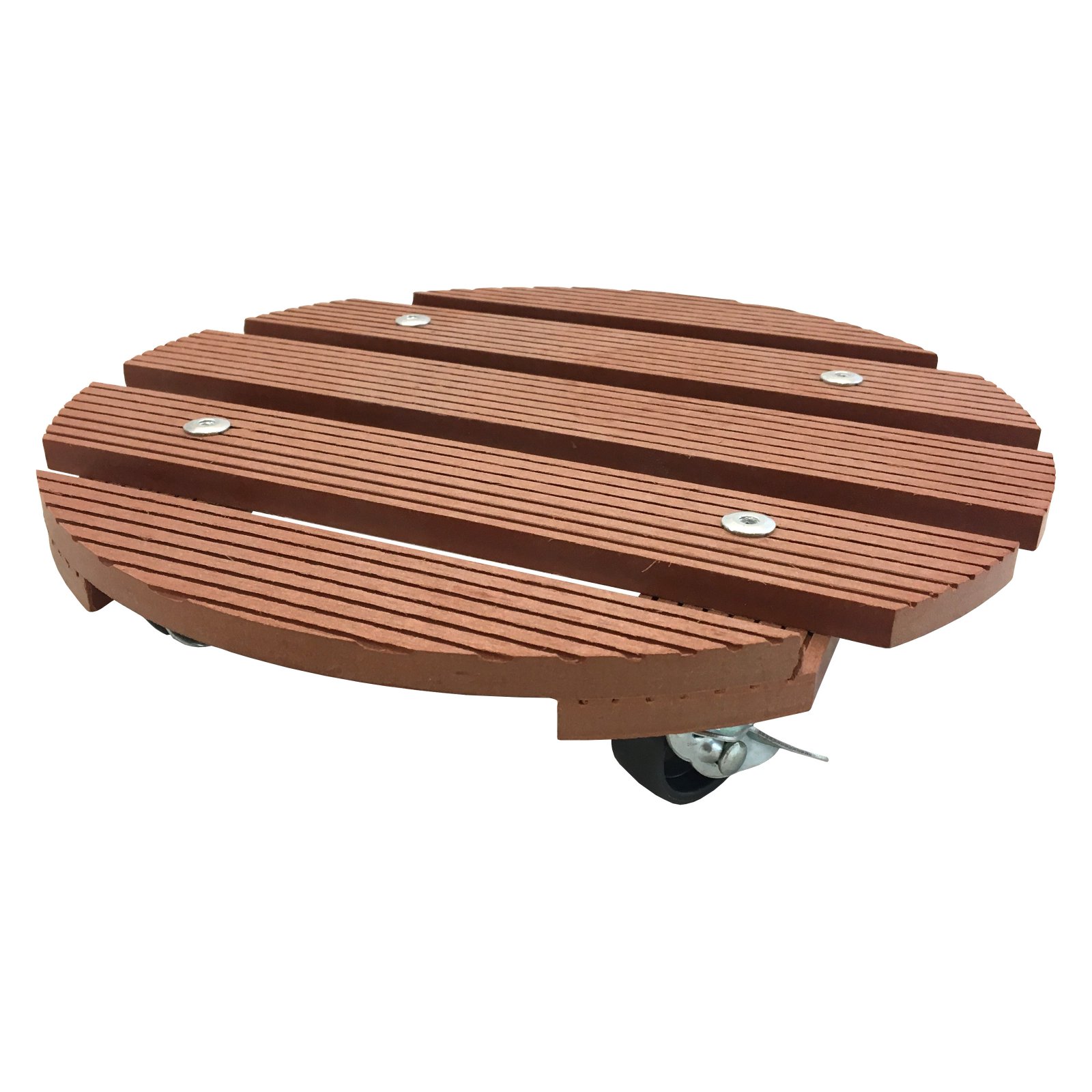 Tierra Garden Wagner Wood Plastic Composite Round Plant Caddy