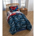 thumbnail image 6 of Spider-Man Marvel Burst Microfiber Polyester Twin Reversible Comforter Blue, 6 of 8