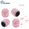 thumbnail image 2 of Sikawai Pink Bling Tapas De Vástago De Válvula Brillantes Hechas A Mano Cry-Stal Rhine-Stone Tapas Universales Para Válvulas De Neumáticos De Automóviles Tapas De Ruedas Cromadas Atractivos Accesorios, 2 of 5