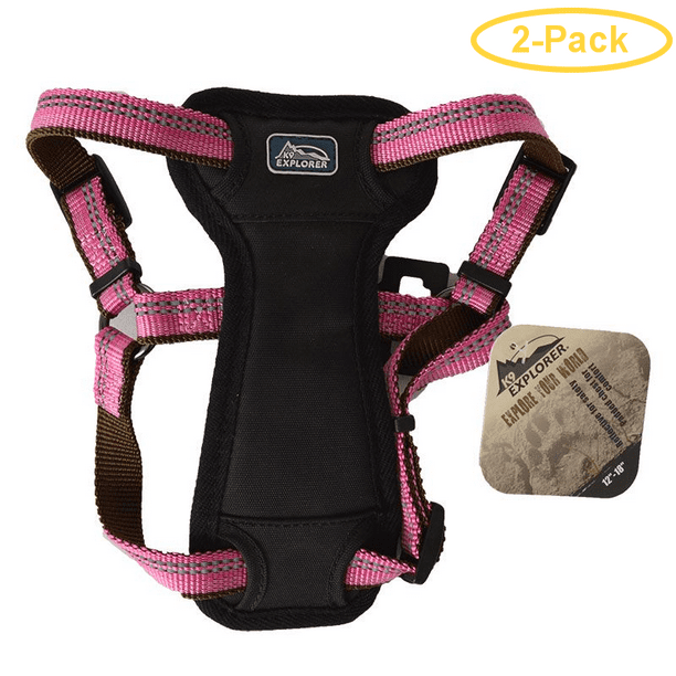 K9 Explorer Reflective Adjustable Padded Dog Harness Rosebud Fits 12