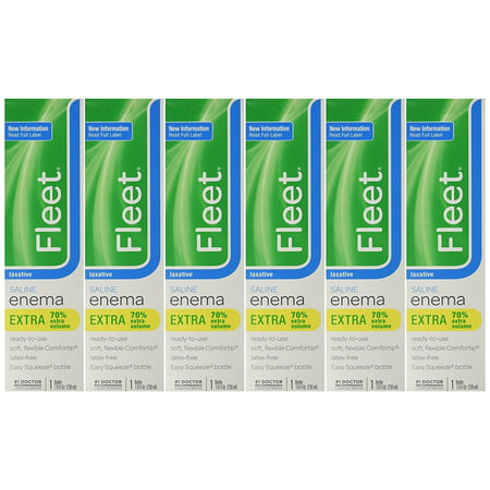 Fleet Saline Laxative Enema 7.8 oz (pack of 6) (Best Type Of Enema For Constipation)