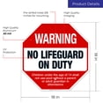 thumbnail image 3 of No Lifeguard On Duty Sign,, 3 of 8