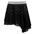 thumbnail image 2 of YUUMIN Toddler Girls Elastic Waistband Shiny Pleated Mini Skater Skirt Flared Ballet Dance Skirts 6-16 Years Black 6, 2 of 6