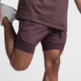 thumbnail image 5 of Athletic Gym Shorts Men 2 in 1 Summer Elastic Waist Breathable Workout Running Shorts with Compression Liner Pockets, 5 of 6