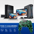 thumbnail image 3 of Wireless Controller Compatible with P4/P4 Slim/P4 Pro/Windows PC, Green, 3 of 9