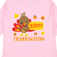 thumbnail image 4 of Inktastic Happy Thanksgiving with Cute Turkey and Leaves Boys or Girls Long Sleeve Toddler T-Shirt, 4 of 5