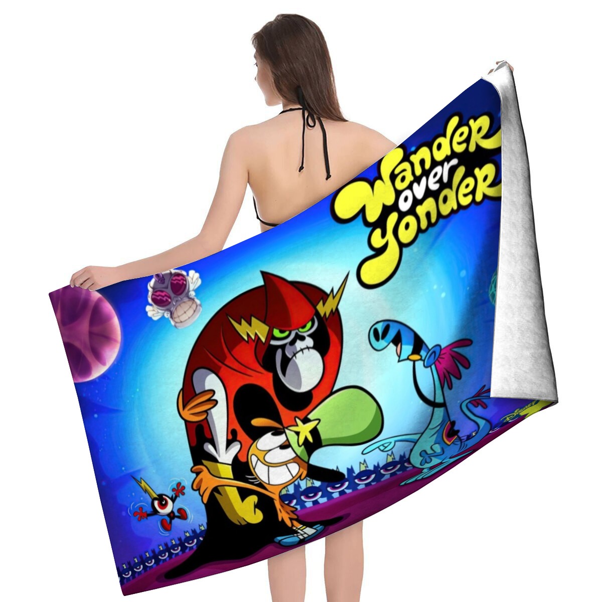 WANDER OVER YONDER Gifts Beach Towel for Women Girl Birthday Inspired Fan Bath Outdoor Music Lover