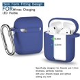 thumbnail image 3 of Funda Protectora de Silicona brillar para AirPods Azul Real con Llavero, 3 of 4
