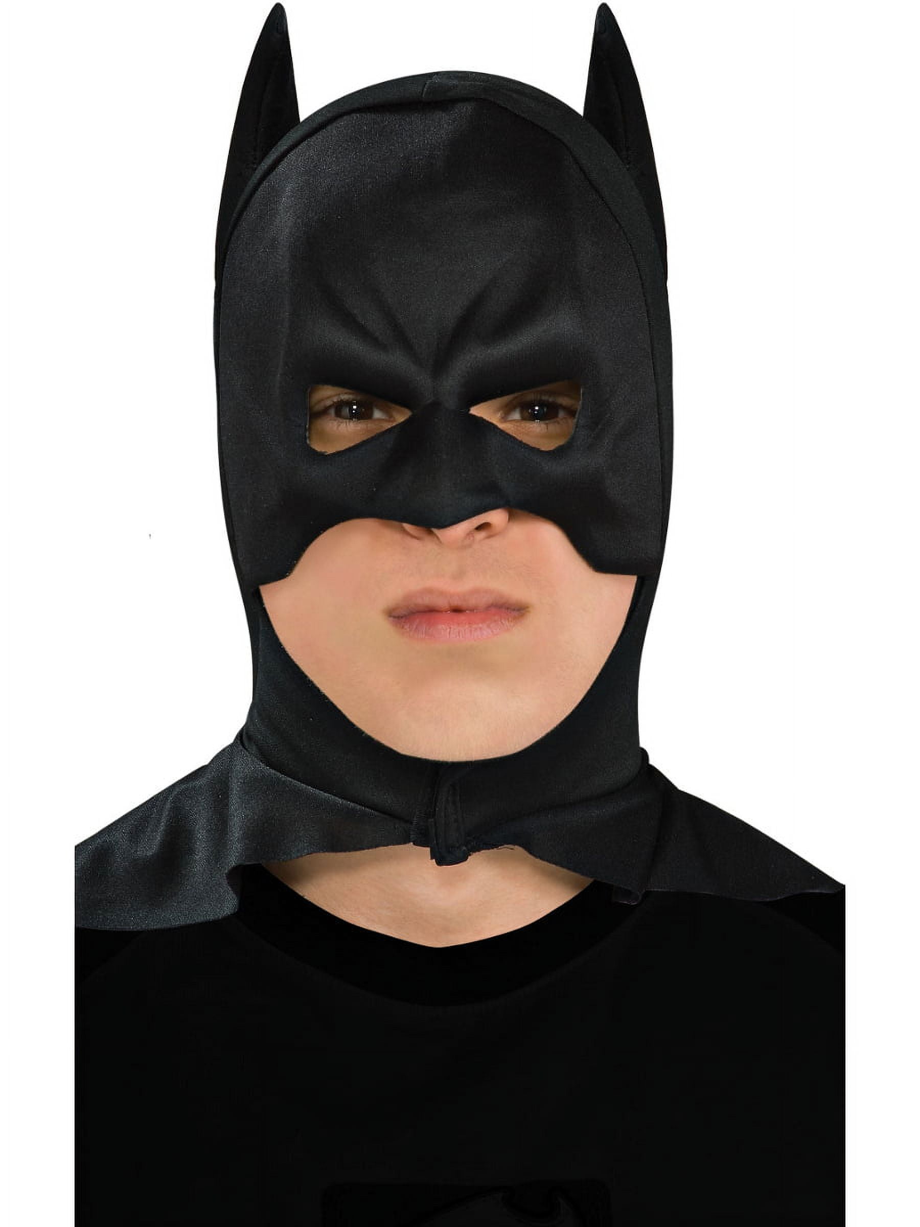 DC Comics Batman Black Plastic Halloween Costume Mask, for Adult 