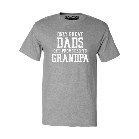 Doeskin Heather - P&B Only Great Dads Get Promoted To Grandpa Men's T-shirt, Heather Gray, 2XL