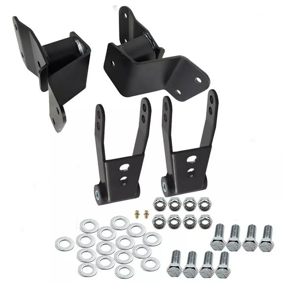 Hex Autoparts 4" Drop Shackles & Hangers Lowering Kit for 1988-1998 Chevy GMC C1500