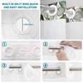 thumbnail image 4 of No Hook Shower Curtain, Green Eucalyptus Shower Curtains for Bathroom with See Through Top Window, Farmhouse Weeping Leaves on Linen Waterproof & Washable Bath Curtain 66"x72", 4 of 9