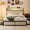 Beige, variant on Lifezone Queen Bed Frame with Headboard Platform Bed with Charging Station & LED, 4 Storage Drawers, Metal Support, Vintage Brown