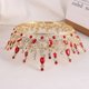 thumbnail image 5 of Nvzi Tiara de boda para novia, diadema de princesa, corona nupcial, joyería para el cabello con diamantes de imitación de cristal,graduación, boda, fiesta de disfraces (rojo), 5 of 5