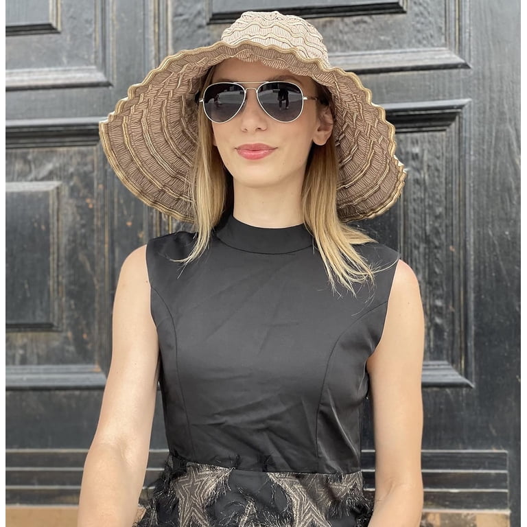Women\'s Folding Vintage Outdoor Sun Hat UV Protection, Black Women Folding Vintage Outdoor Sun Hats for Beach Garden  main image 4