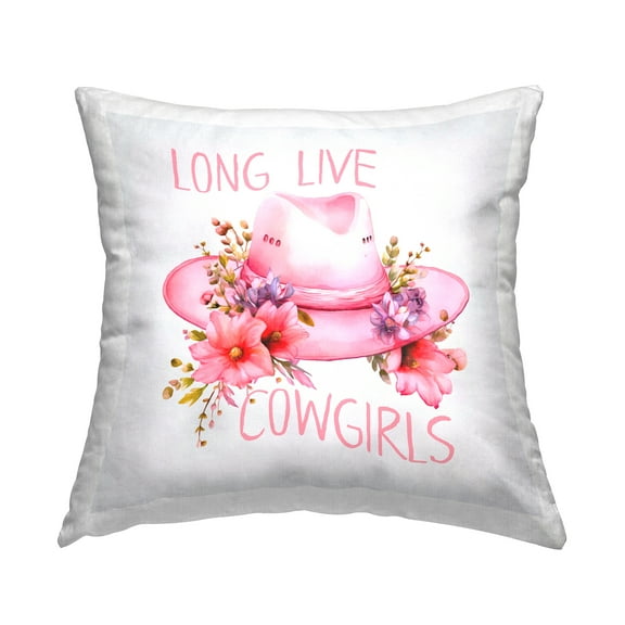 Stupell Industries Long Live Cowgirls Decorative Printed Throw Pillow Design by Andrea Haase.