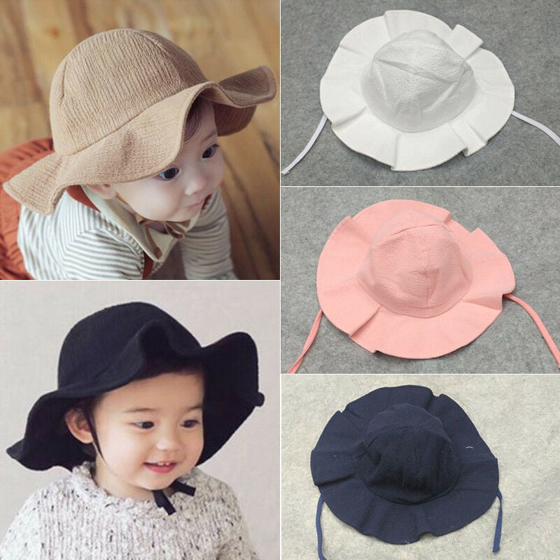 Cute Boys Girl Dot Baby Caps Summer Hats Sun Hat With Ear Sunscreen Hat 6-24 M