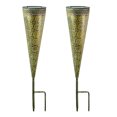thumbnail image 1 of Paquete de 2 luces solares para caminos de jardín al aire libre, estacas decorativas impermeables para pasarelas, patios y césped, 1 of 5