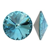 Swarovski Crystal, #1122 Rivoli Fancy Stones 14mm, 2 Pieces, Light Turquoise F