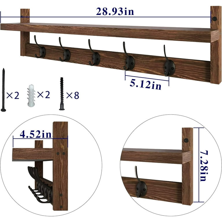 Invoice May aspect timber shelf with hooks bit Dissipation Tear
