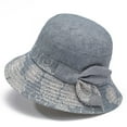 thumbnail image 6 of Umfun Women's Floral Embroidery Bucket Hat, Lightweight Cotton Sun Hat for Daily and Casual Wear, Vintage Style Hat with Bow Accent, 6 of 7