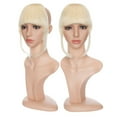 thumbnail image 4 of SEGO Hair Bangs Clip in Hair Extension 100% Human Hair Reddish Brown Clip on Hair Fringe with Natural Flat Neat Bangs for Women Hairpiece, 4 of 7