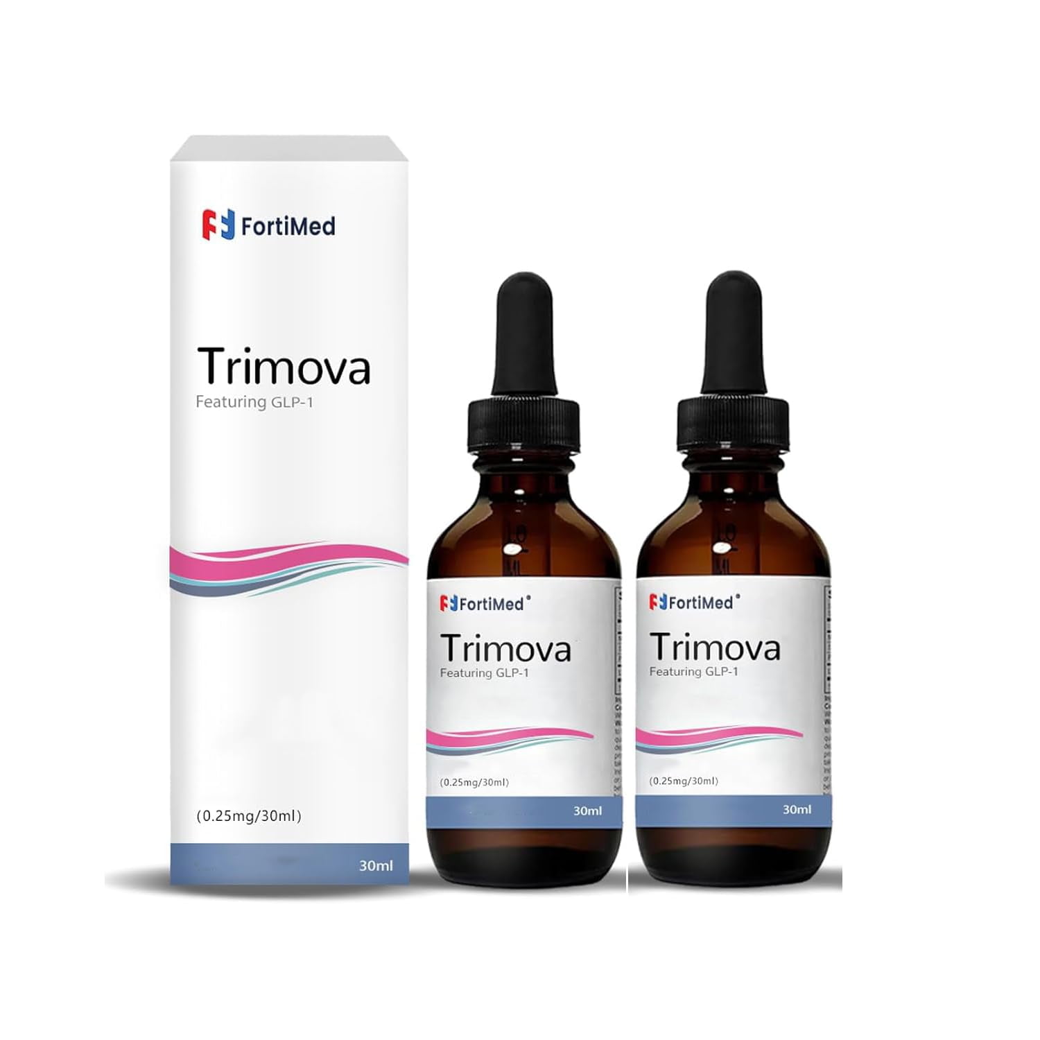 Gotas de vitamina Virularty Trimova Natural GLP-1 30 ml x2
