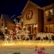 thumbnail image 5 of 3 piezas de arte de hierro hecho a mano, alce, ciervo, decoración de jardín de Navidad y luz LED brillante con purpurina, reno, adorno de Navidad para el hogar y el patio al aire libre, 5 of 5