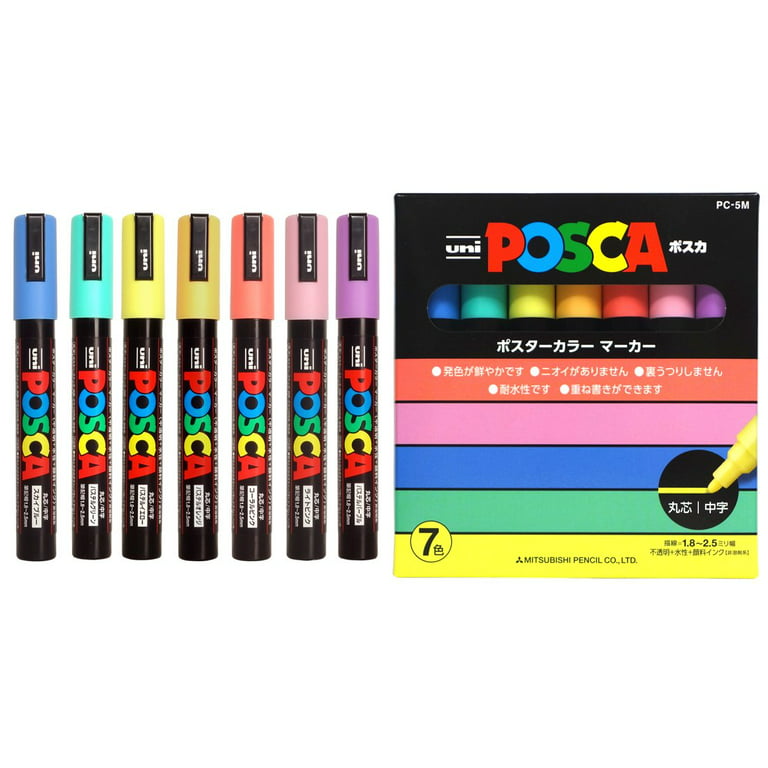 Posca Uni Japan Drawing Pen Pens 7 Natural Colors Fine PC1M7C