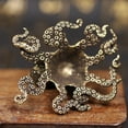 thumbnail image 6 of Vintage Brass Octopus Tea Pet Handmade Solid Copper Figurine Creative Desk Ornament Home Office Decor Collectible, 6 of 6