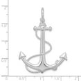 thumbnail image 3 of Million Charms 925 Sterling Silver Nautical Charm, Polished 3D Anchor with and Rope Pendant, 3 of 4