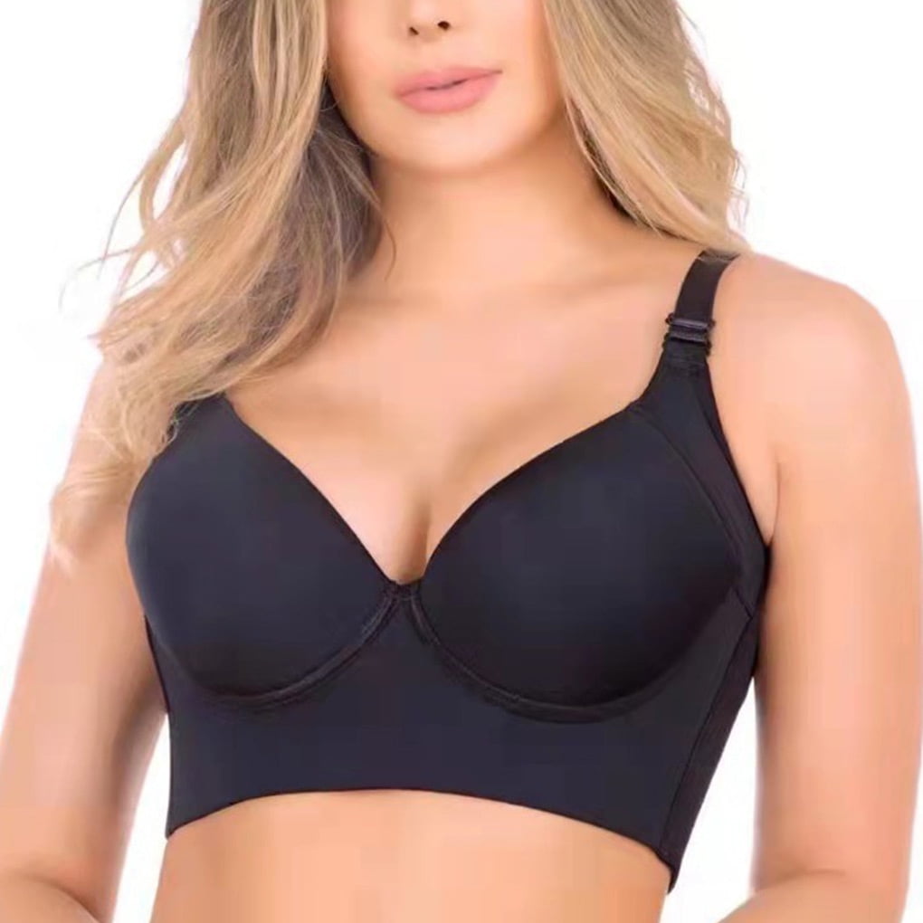 maytalsory Women Deep Cup Bra Seamless Fat Shapewear Bras Back