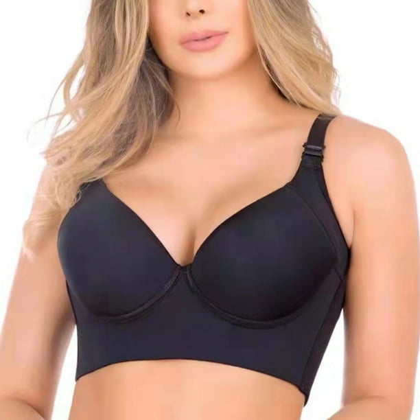 Smilepp Women Deep Cup Bra with Wire Seamless Anti-sagging