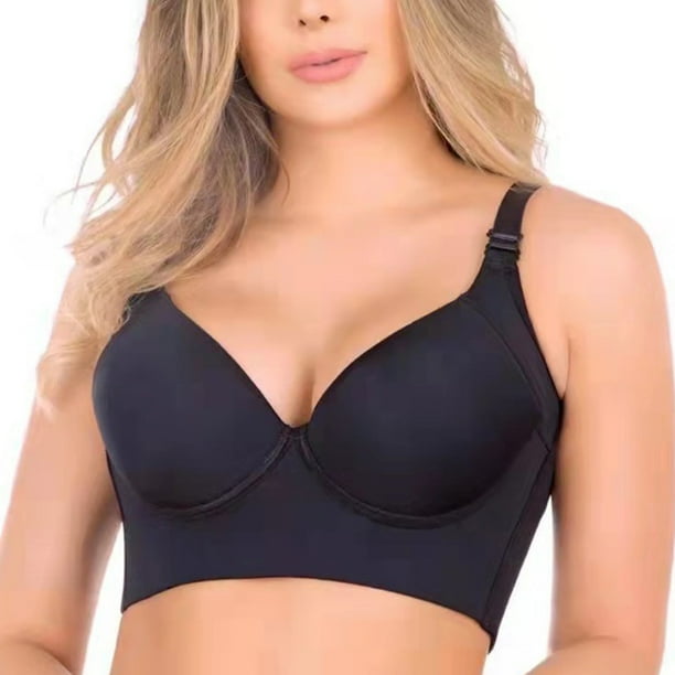 maytalsory Women Deep Cup Bra Seamless Fat Shapewear Bras Back