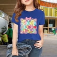thumbnail image 2 of KAUOD Girls 100 Day of School T Shirts Cotton Soft Short Sleeve Graphic Shirt Kids Cute Crew Neck Summer Tops Clothes, 2 of 8