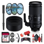 Tamron 150-500mm f/5-6.7 Di III VC VXD Telephoto Zoom Lens for Sony E | Full-Frame, Image Stabilization, VXD Autofocus, Wildlife & Sports + 64GB Memory Card + Filter Kit + Monopod + Card Reader