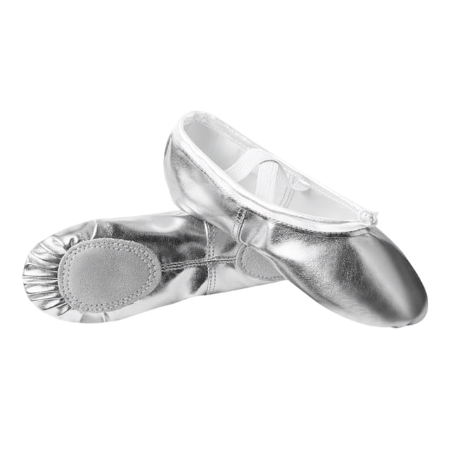 Children Dance Shoes Soft Sole with Drawstring Straps for Practice Shiny Paw