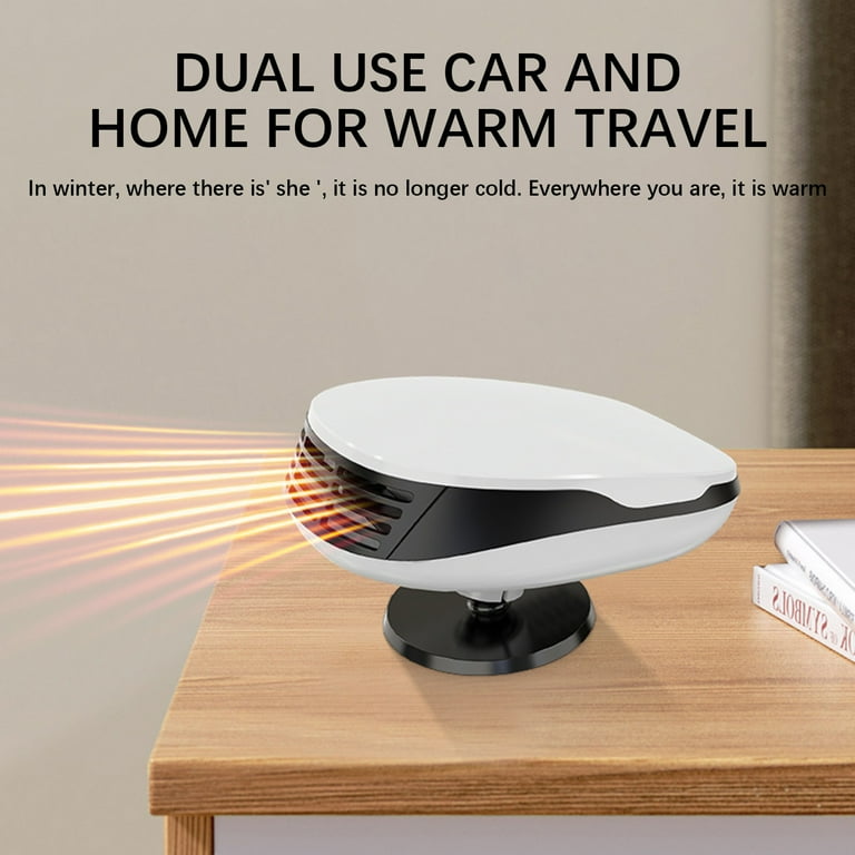 Gnmfd Car Heaters for Vehicle, 12V Portable Heater that Plugs into Cigarette  Lighter, 2 in 1 Windshield Anti-Fog Car Heater Defroster for Car  Windshield, Low Noise Operation 360 Degree Rotary Base