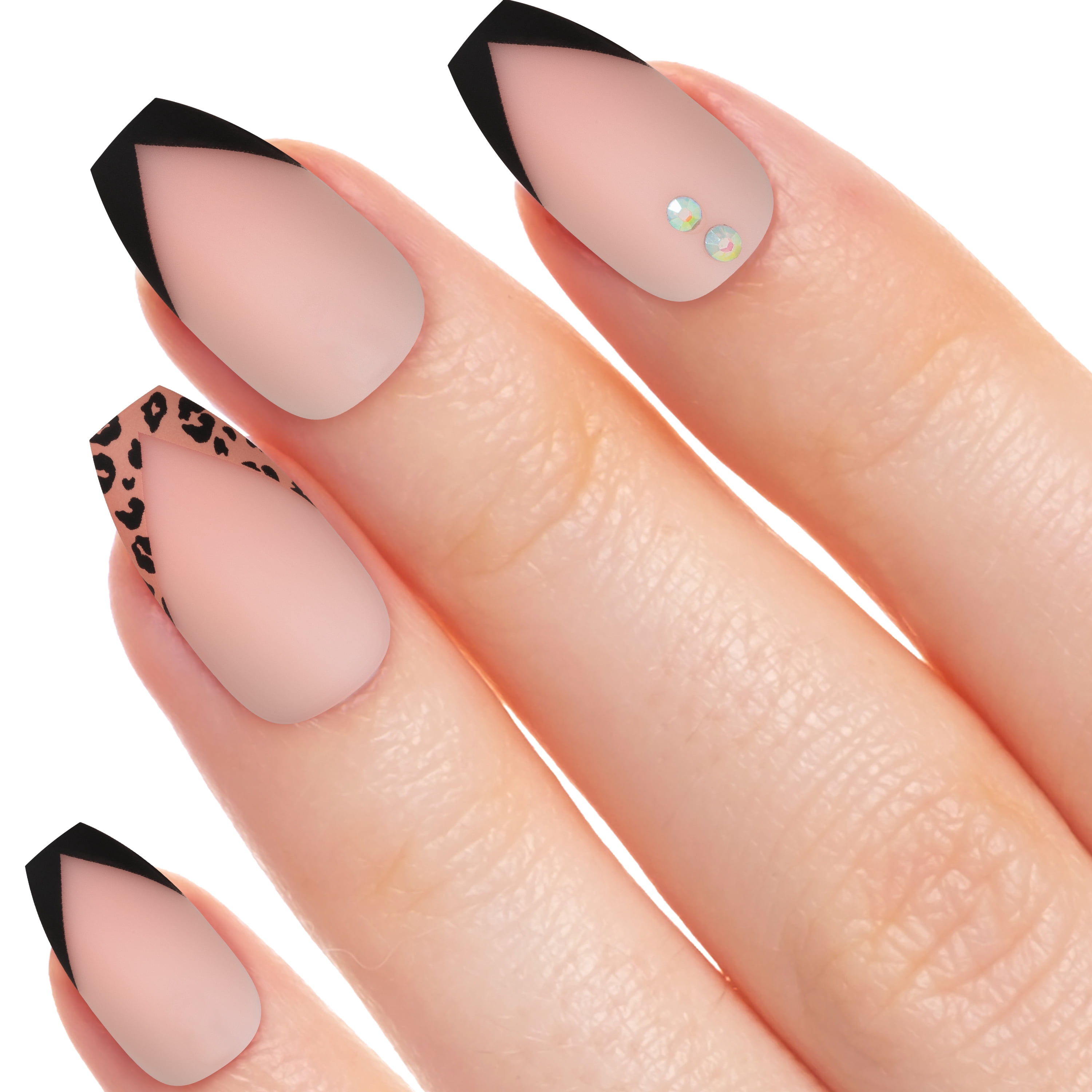 L.A. COLORS Fashion Nail Deluxe Wild at Heart Nail Tips, 24 Pieces