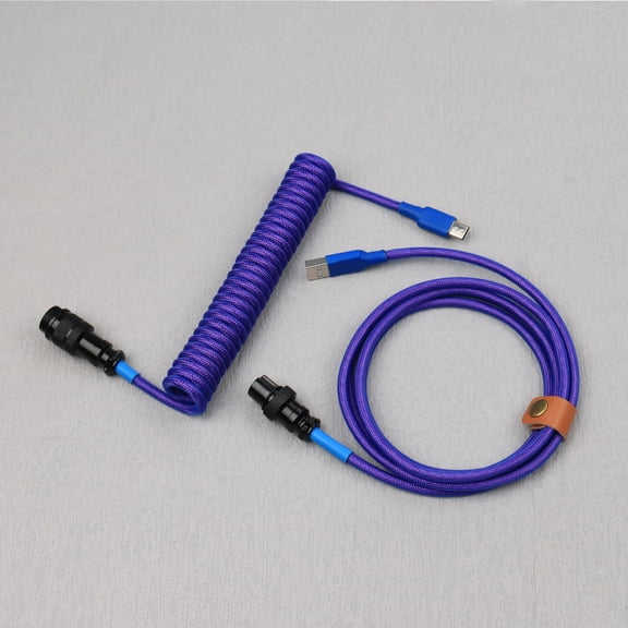 GX16 aviator Mechanical Keyboard Cable With aviator Connector Paracord Usb Coiled Usb c Keyboard Coiled Cable