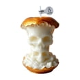 thumbnail image 5 of Kiddiway Halloween Scented Skull Apple Candle - Perfect for Halloween Decorations, Party Favors, Skull Decor, and Unique Present for Spooky Season Fans,Gold, 5 of 6
