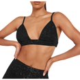 thumbnail image 1 of IROINID Balconnet Réduit pour Femmes Été Couleur Unie Style Boîte de Nuit Soutien-Gorge à Sequins, Noir, 1 of 7