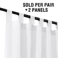 thumbnail image 3 of Sheer Curtains 63 Inches Long Set 2 Panels Pair Faux Linen Semi Transparent Drape Tulle Gauze Voile Window Sheer Curtains for Bedroom Living Room Dining Wide 52 Length Solid Pack, 3 of 7